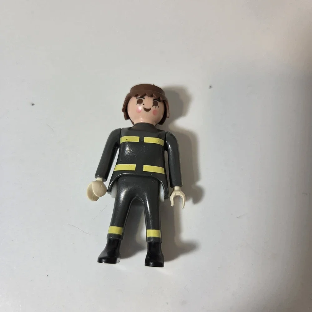 Playmobil Figure 2 Grey 1 Black With Hats
